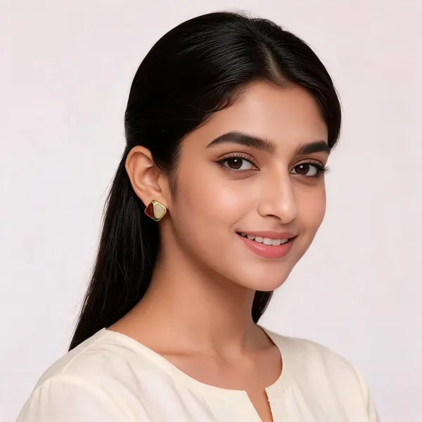 Gold_Brass_Stud_Earrings_For_Women