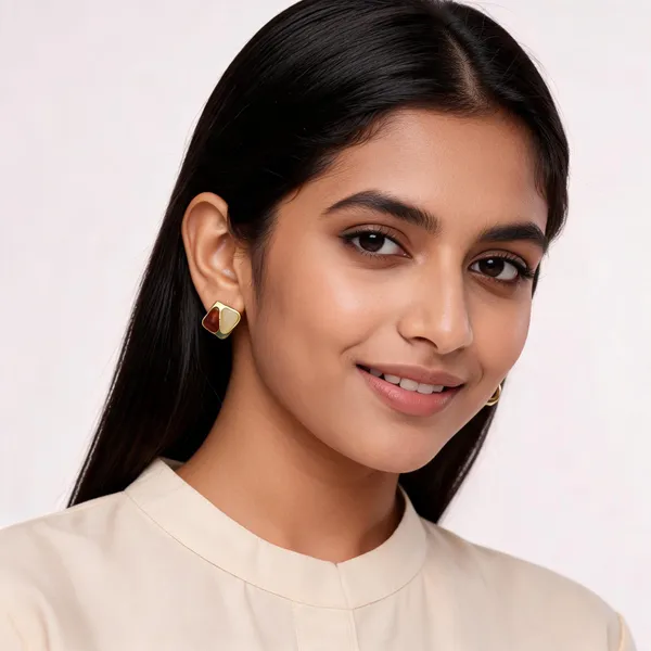 Gold_Brass_Stud_Earrings_For_Women