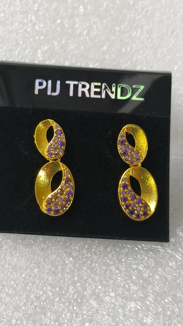 Gold_Tone_Purple_Stone_Drop_Earrings_for_Women