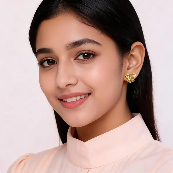 Gold_Brass_Stud_Earrings_For_Women