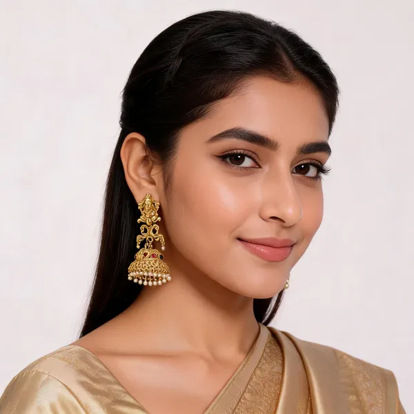 Gold_Brass_Jhumka_Earrings_For_Women