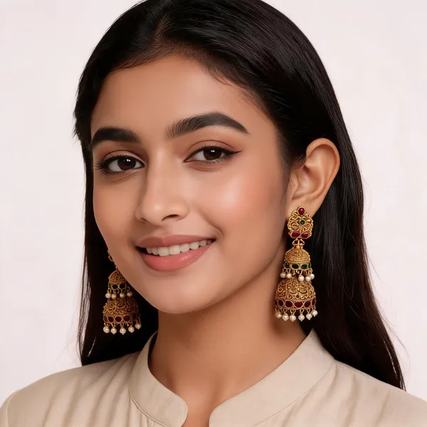 Gold_Brass_Jhumka_Earrings_For_Women