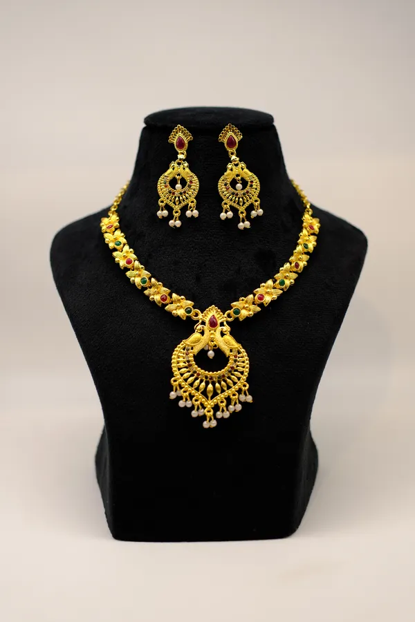 Gold_Toned_Stone_Studded_Necklace_Set_For_Women_-_Pack_Of_2