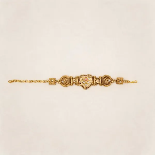 Gold_Tone_Heart_Design_Bracelet_-_Pack_Of_2