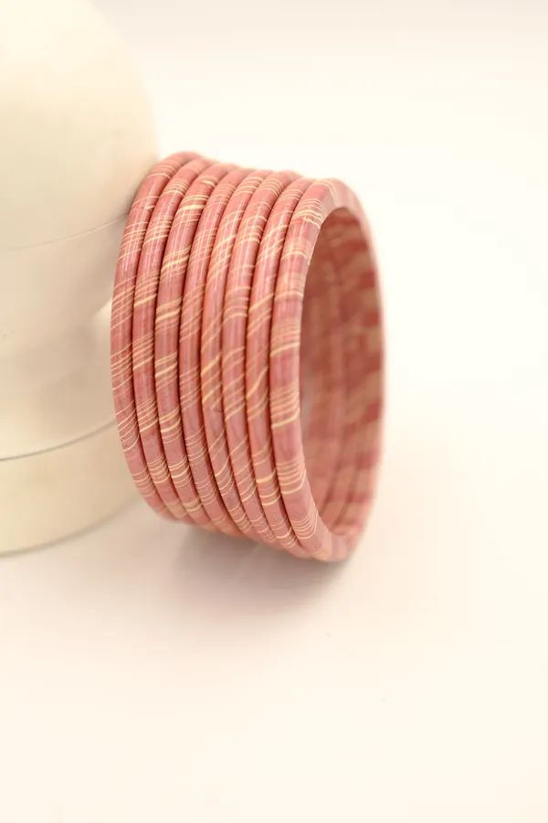 Pink_Striped_Bangle_Set_For_Women_-_Pack_Of_3