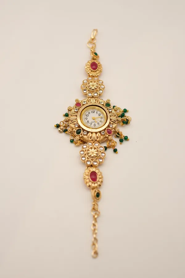 Gold_Tone_Embellished_Analog_Bracelet_Watch_For_Women_-_Pack_Of_2
