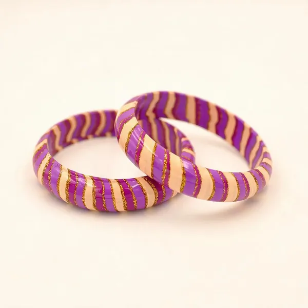 Purple_Gold_Patterned_Bangles_Set_For_Women_-_Pack_Of_3