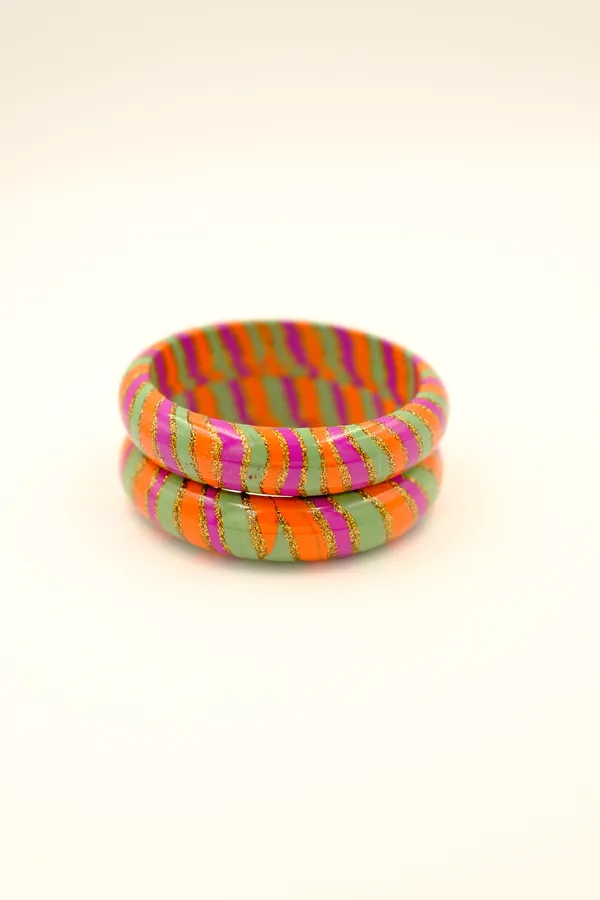 Multicolor_Striped_Bangle_Set_For_Women_-_Pack_Of_3