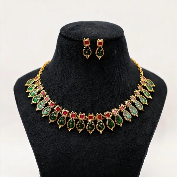 Gold_Tone_Traditional_Necklace_Set_For_Women_-_Pack_Of_2