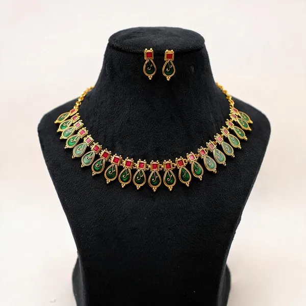 Gold_Tone_Traditional_Necklace_Set_For_Women_-_Pack_Of_2