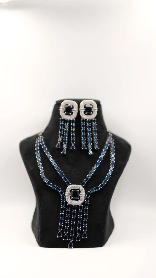 Blue_And_Silver_Statement_Necklace_And_Earrings_Set_For_Women