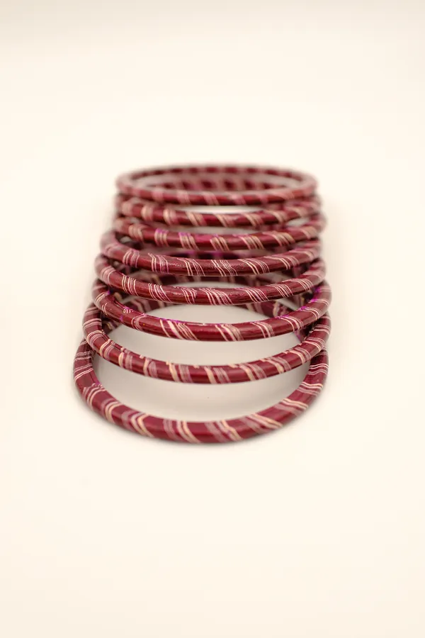 Maroon_Patterned_Bangle_Set_For_Women_-_Pack_Of_3