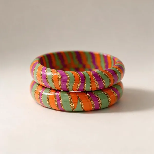 Multicolor_Striped_Bangles_For_Women_-_Pack_Of_3