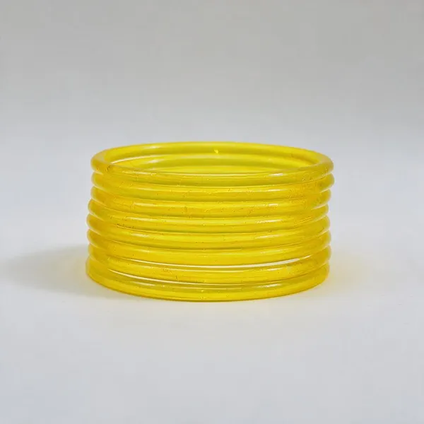 Yellow_Plastic_Bangle_Set_For_Women_-_Pack_Of_4