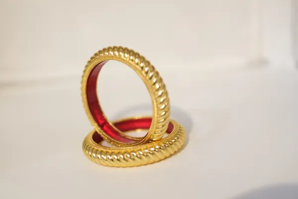 Gold-Tone_Textured_Bangles_For_Women_-_Pack_Of_2
