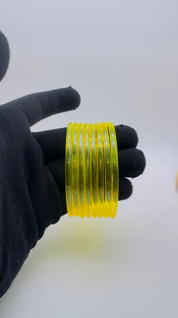 Yellow_Plastic_Bangle_Set_For_Women_-_Pack_Of_4