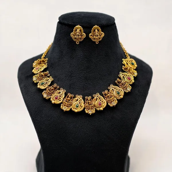 Gold_Tone_Temple_Necklace_Set_For_Women_-_Pack_Of_3