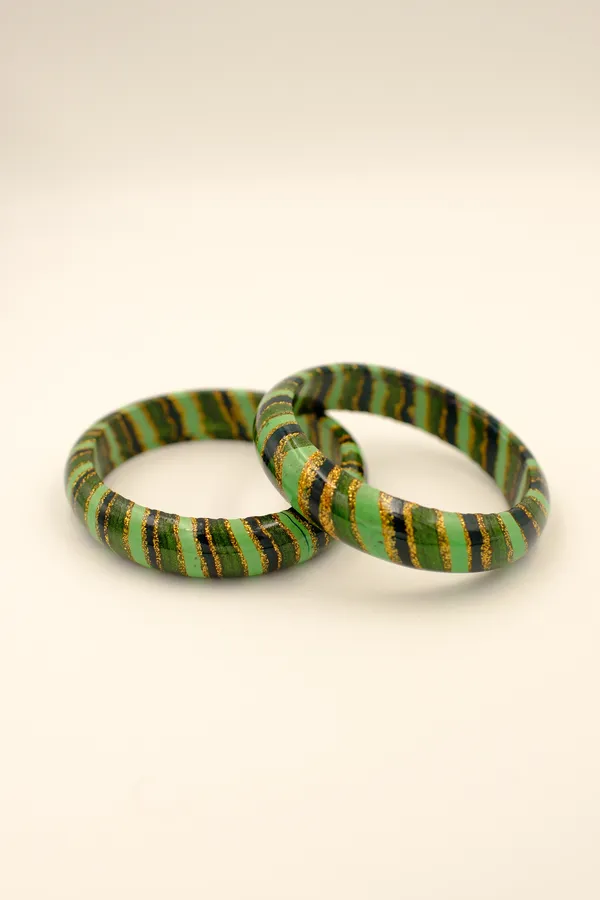 Green_Striped_Bangle_Set_For_Women_-_Pack_Of_3