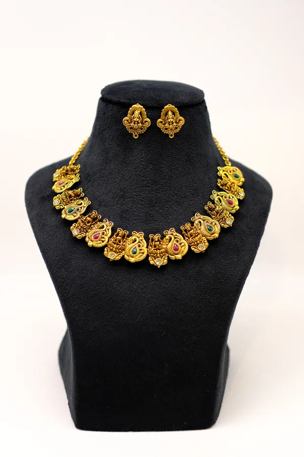 Gold_Tone_Temple_Necklace_Set_For_Women_-_Pack_Of_3