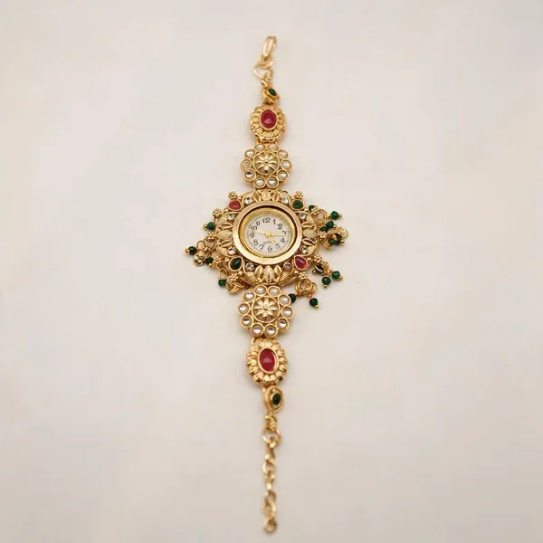 Gold_Tone_Embellished_Analog_Wrist_Watch_For_Women_-_Pack_Of_2