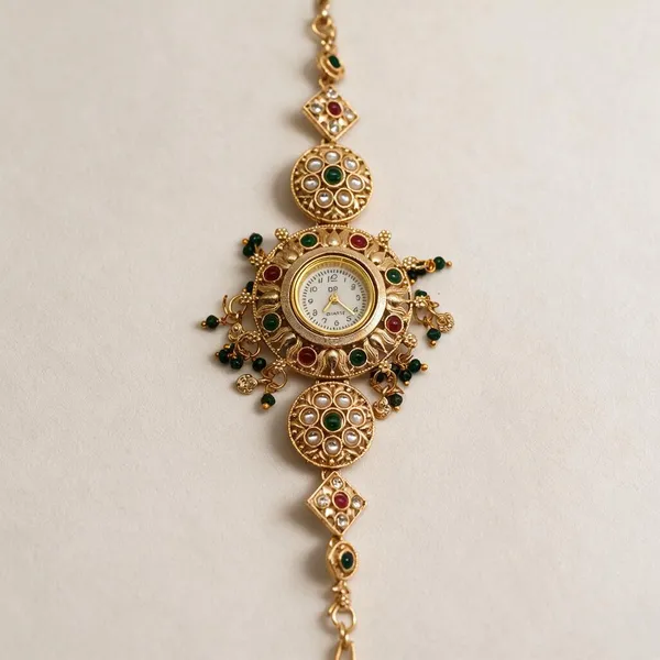 Gold_Tone_Ornate_Bracelet_Watch_For_Women_-_Pack_Of_2