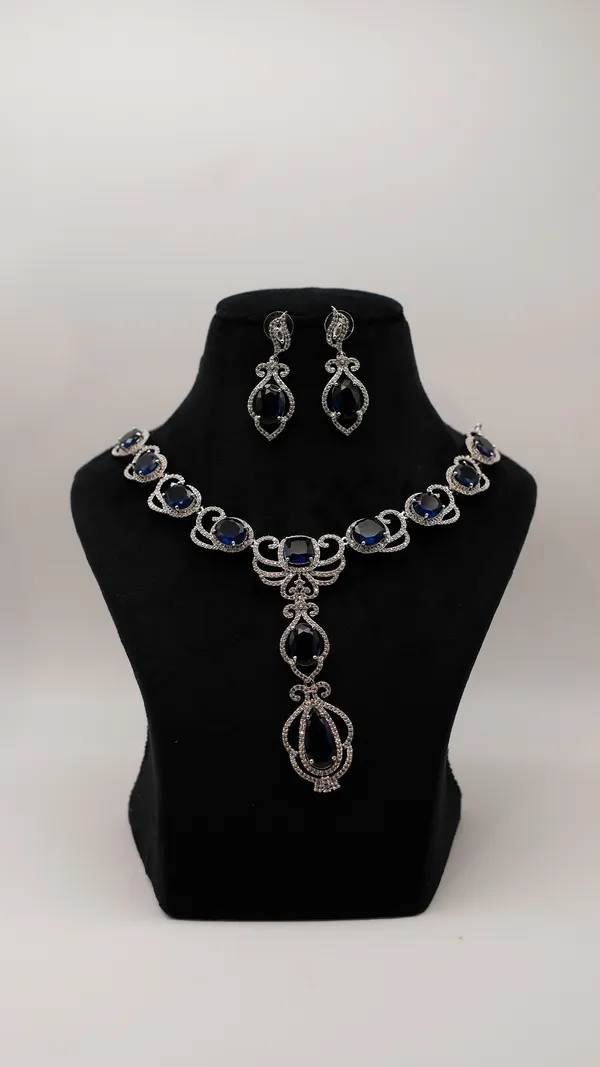 Blue_Stone_Necklace_And_Earrings_Set_For_Women