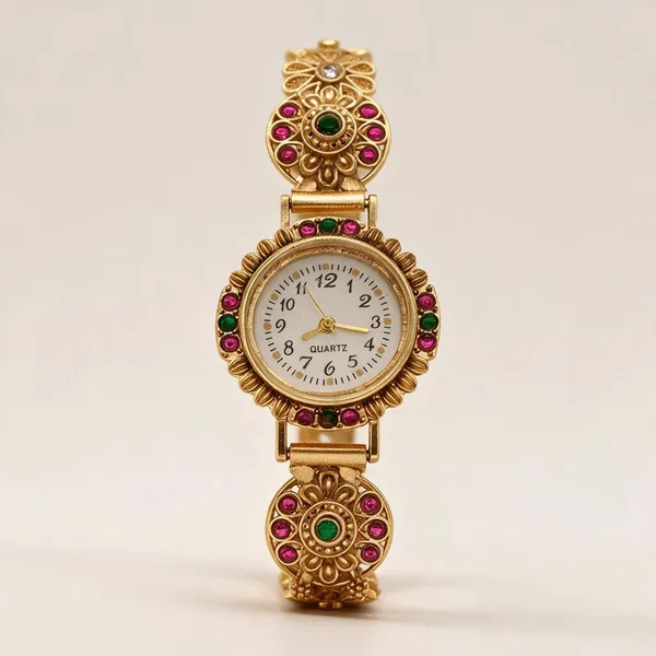 Gold_Tone_Embellished_Analog_Watch_For_Women