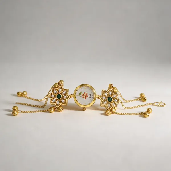 Gold_Tone_Floral_Braceletset_-_Pack_Of_4