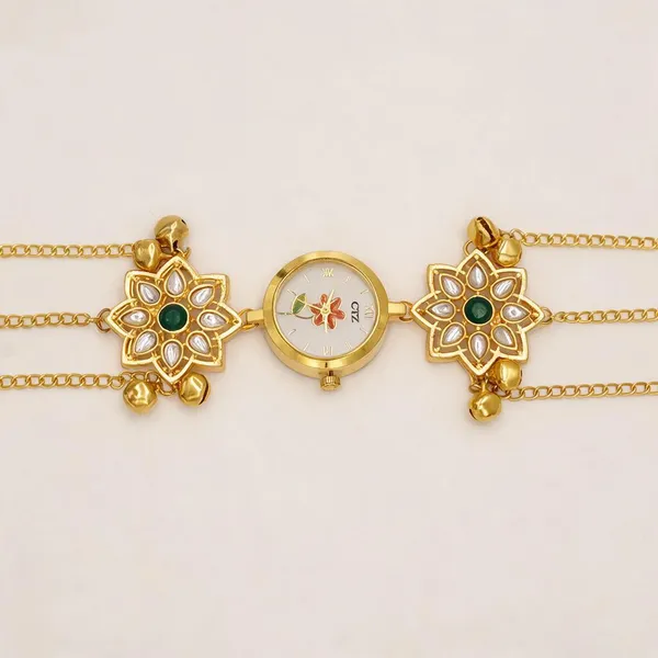 Gold_Tone_Floral_Braceletset_-_Pack_Of_4