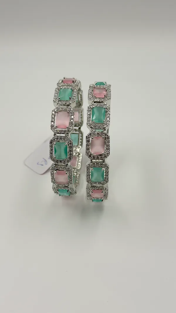 Silver_Tone_Multicolor_Stone_Hoop_Bangle_For_Women