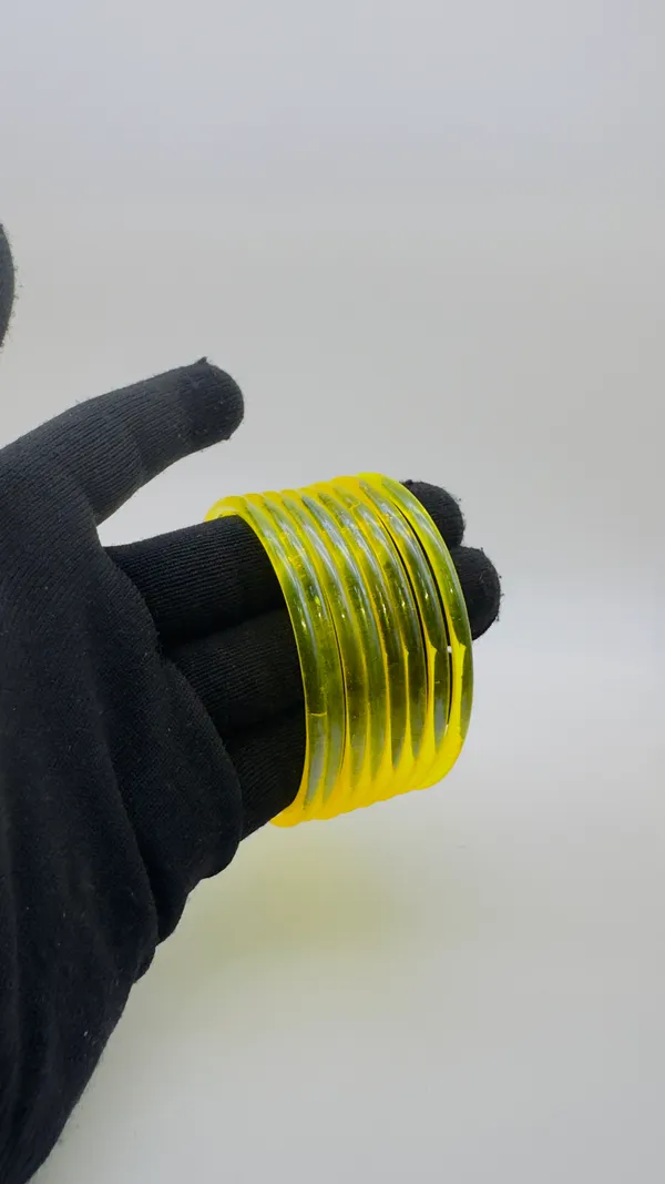 Yellow_Plastic_Bangle_Set_For_Women_-_Pack_Of_4