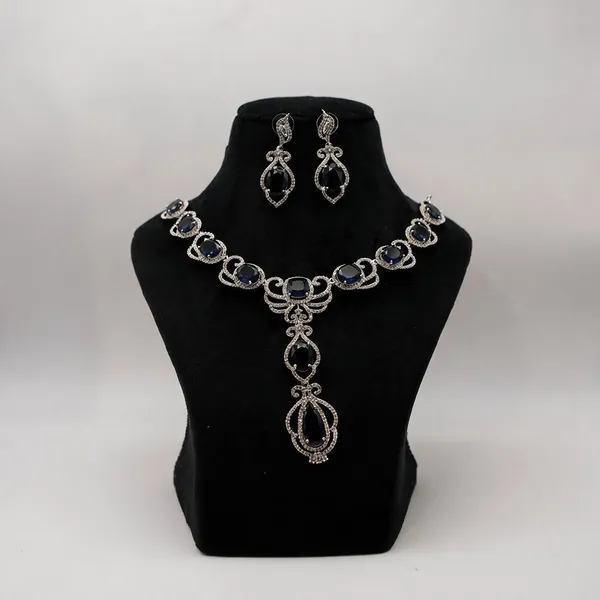 Blue_Stone_Necklace_And_Earrings_Set_For_Women