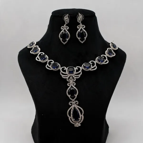 Blue_Stone_Necklace_And_Earrings_Set_For_Women