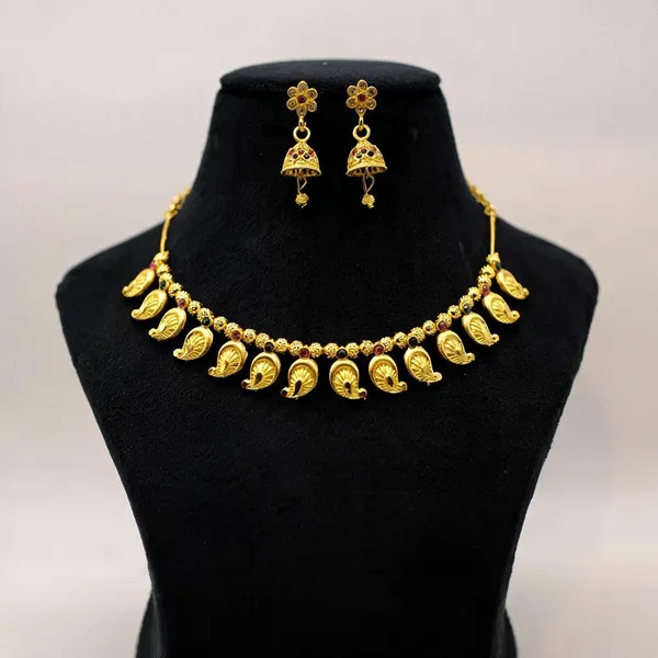 Gold_Tone_Traditional_Necklace_And_Earrings_Set_For_Women_-_Pack_Of_3