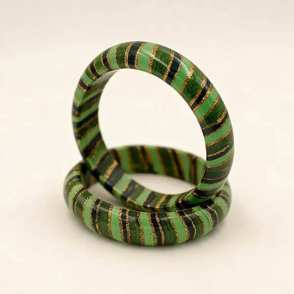 Green_Striped_Bangle_Set_For_Women_-_Pack_Of_3