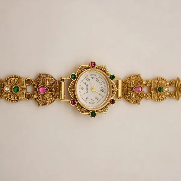 Gold_Tone_Analog_Bracelet_Watch_For_Women
