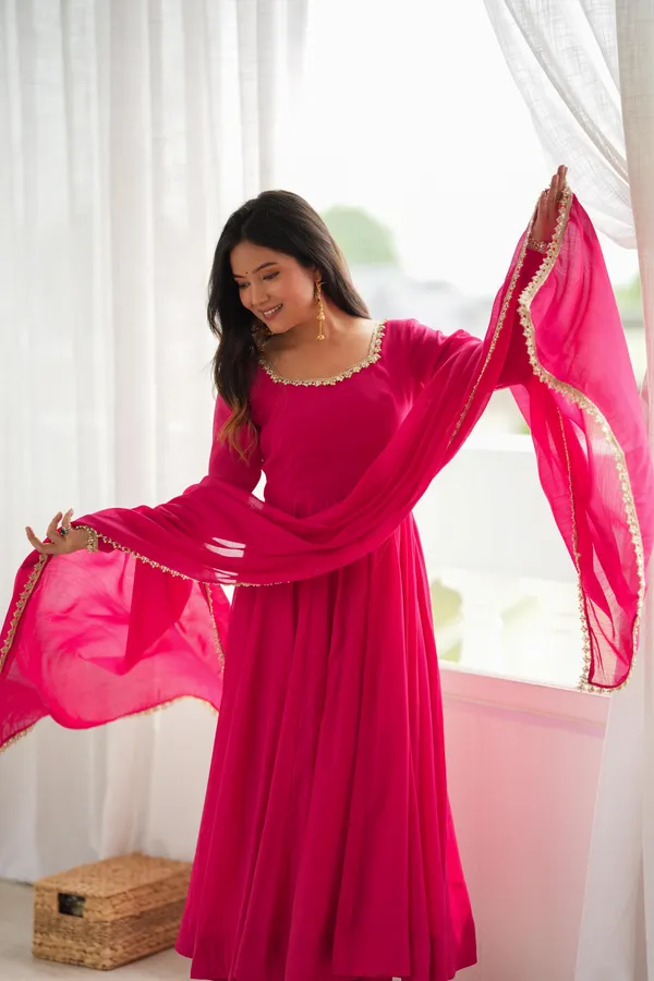 Pink_Mal_Chanderi_Flared_Anarkali_Gown_Pant_Dupatta_Set_For_Women