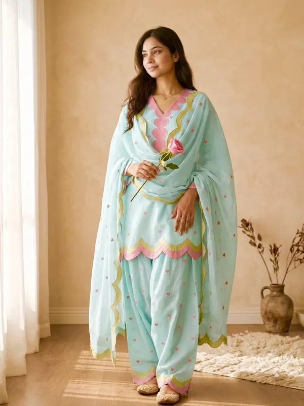 Mint_Green_Chanderi_Cotton_Printed_Straight_Kurta_Salwar_Dupatta_Set_For_Women