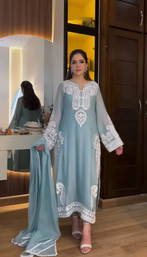 Blue_Organza_Silk_Embroidered_Straight_Kurta_Palazzo_Dupatta_Set_For_Women