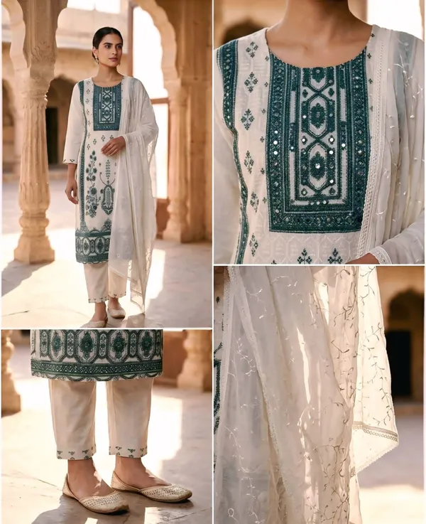 Ivory_Cotton_Printed_Straight_Kurta_Bottom_Dupatta_Set_For_Women