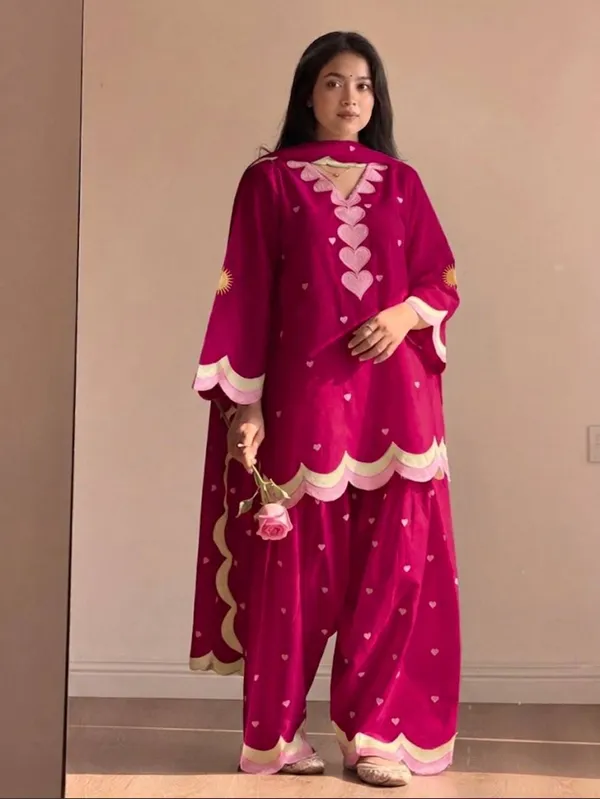 Pink_Mal_Chanderi_Cotton_Printed_Kurta_Palazzo_Dupatta_Set_For_Women
