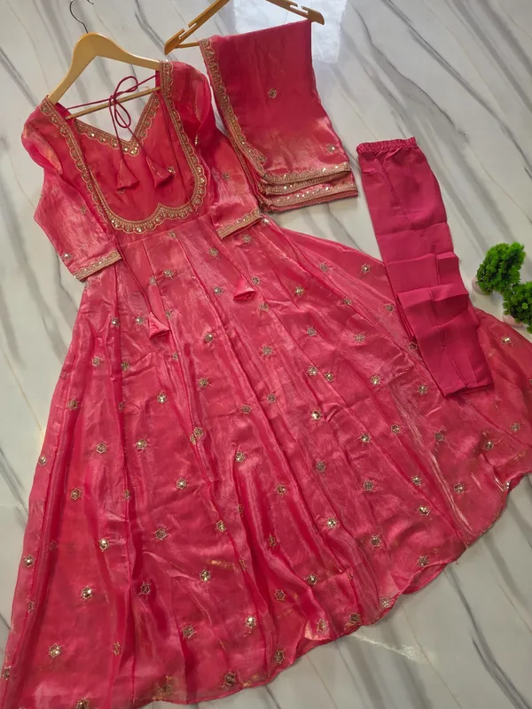 Pink_Silk_Embellished_Anarkali_Gown_Dupatta_Set_For_Women