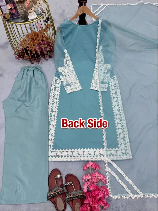 Blue_Organza_Silk_Embroidered_Straight_Kurta_Palazzo_Dupatta_Set_For_Women