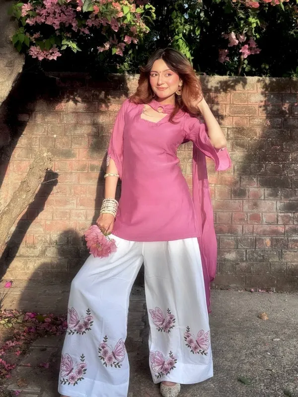 Pink_Roman_Silk_Straight_Kurta_Palazzo_Dupatta_Set_For_Women