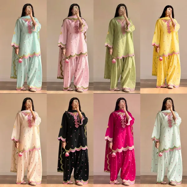 Mint_Green_Chanderi_Cotton_Printed_Straight_Kurta_Salwar_Dupatta_Set_For_Women