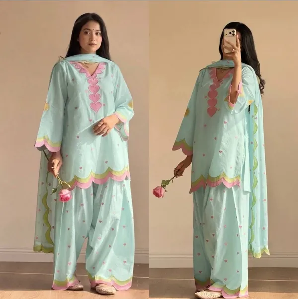 Mint_Green_Chanderi_Cotton_Printed_Straight_Kurta_Salwar_Dupatta_Set_For_Women