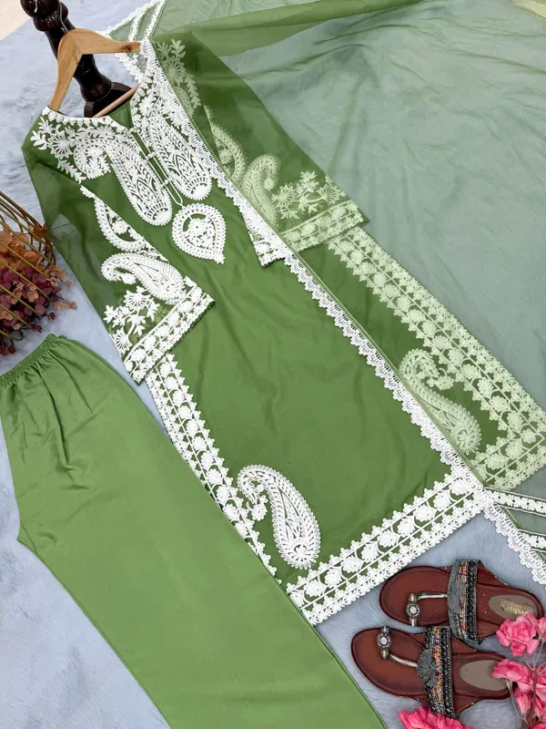 Green_Organza_Silk_Embroidered_Straight_Kurta_Palazzo_Dupatta_Set_For_Women