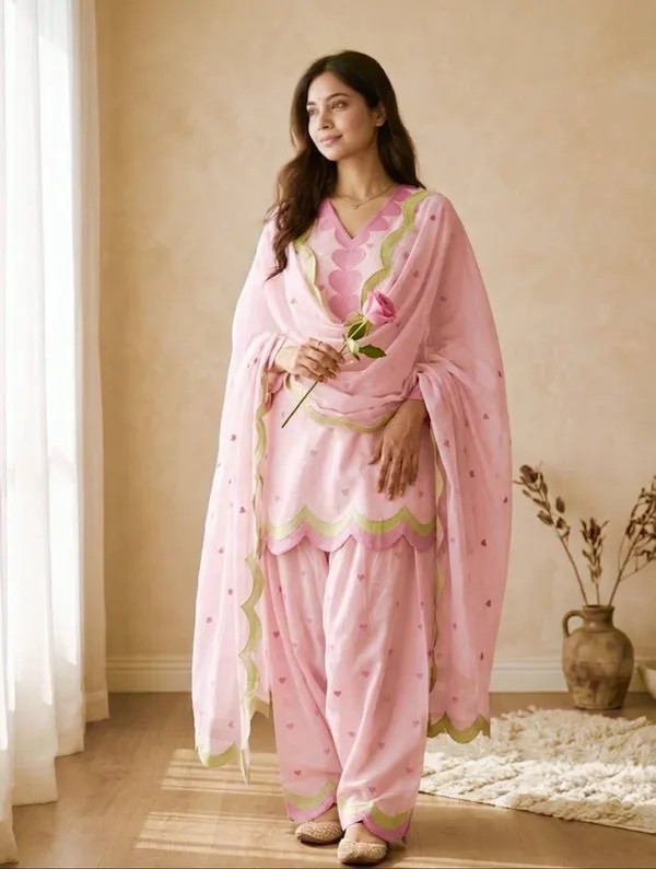 Pink_Mal_Chanderi_Cotton_Printed_Kurta_Farshi_Salwar_Dupatta_Set_For_Women