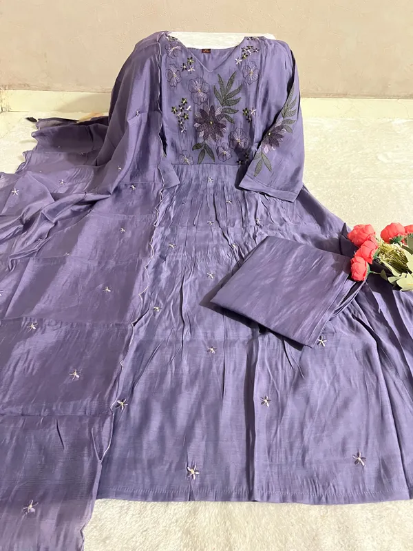 Purple_Mul_Chanderi_Embroidered_Anarkali_Kurta_Bottom_Dupatta_Set_For_Women