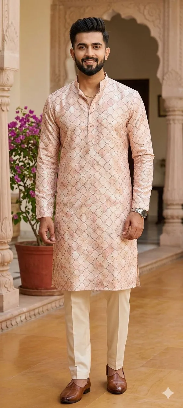 Jacquard_Geometric_Print_Kurta_Fabric